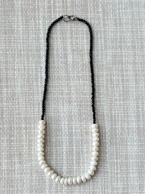 NWOT Tuckernuck Pearl and Black Spinel Necklace